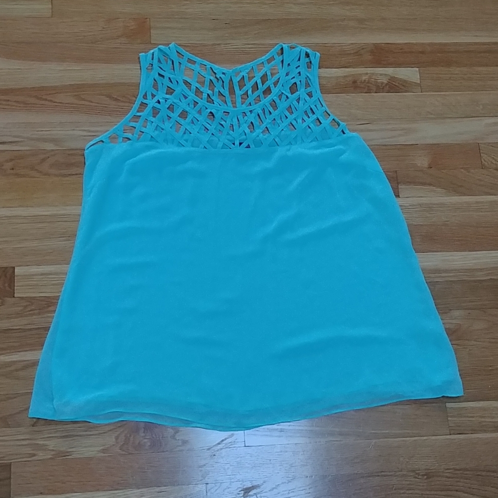 City Chic Caged Chiffon Tank